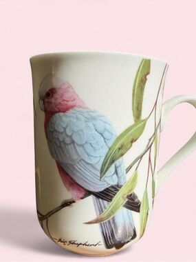 Maxwell & Williams Mug Birds of Australia Fine Bone China Pink Grey Ghalas